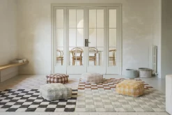 Tapis lavable en coton gris 160x120 cm Tiles - Lorena Canals