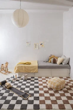 Tapis lavable en coton gris 160x120 cm Tiles - Lorena Canals