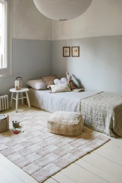 Tapis lavable en coton rose 160x120 cm Tiles - Lorena Canals