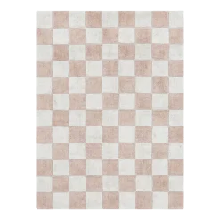 Tapis lavable en coton rose 160x120 cm Tiles - Lorena Canals