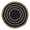 Tapis Lune Noir Seagrass - Bloomingville