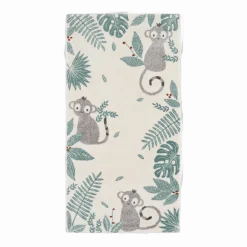 Tapis pour enfant en polypropylène gris 120x170 cm Monkey Paradise - Nattiot