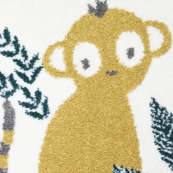 Tapis pour enfant en polypropylène miel 120x170 cm Monkey Paradise - Nattiot
