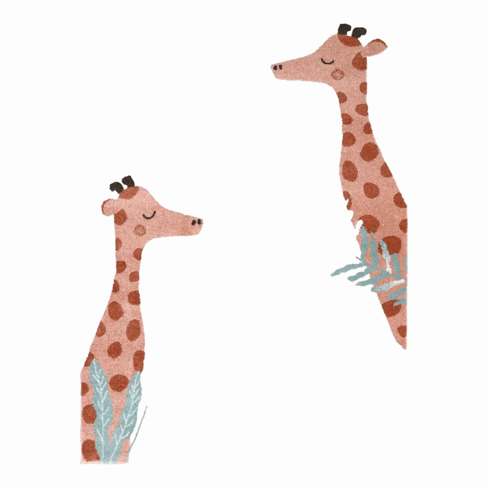 Tapis pour enfant en polypropylène motif girafe 135x190 cm Nisu - Nattiot