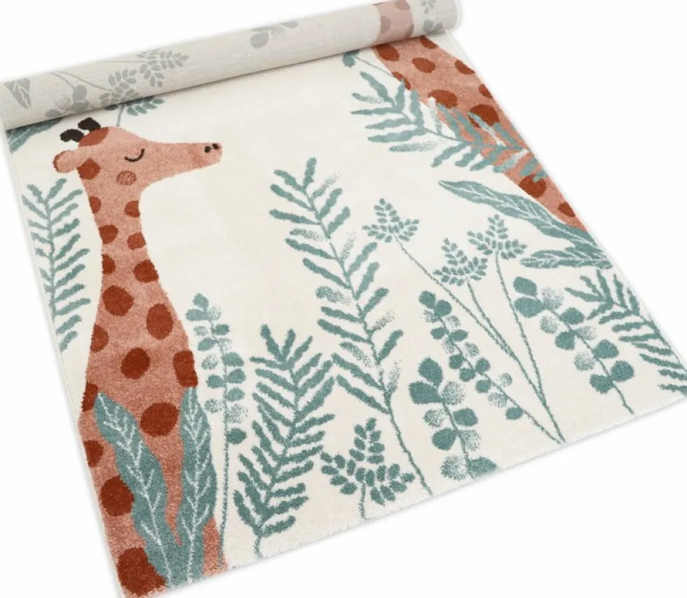 Tapis pour enfant en polypropylène motif girafe 135x190 cm Nisu - Nattiot