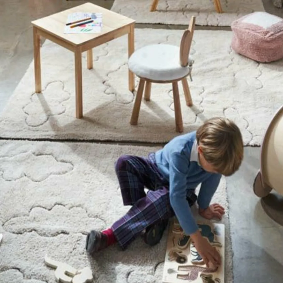 Tapis recyclé lavable nuage 130x90 cm - Lorena Canals
