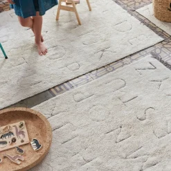 Tapis recyclé lavable 130x90 cm ABC - Lorena Canals