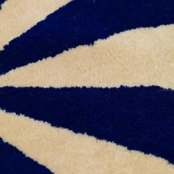 Tapis rond bleu et blanc 70 cm Arch - Ferm Living