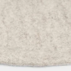 Tapis rond en laine beige marbré 120 cm Béla - myfelt