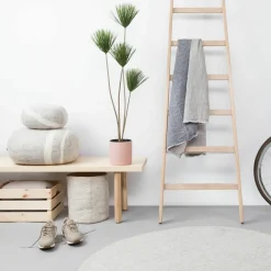Tapis rond en laine beige marbré 160 cm Béla - myfelt