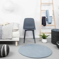 Tapis rond en laine bleu clair 70 cm Mia - myfelt