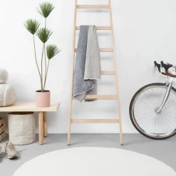 Tapis rond en laine écru 70 cm Linéa - myfelt