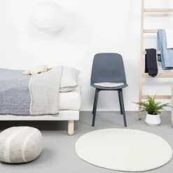 Tapis rond en laine écru 160 cm Linéa - myfelt