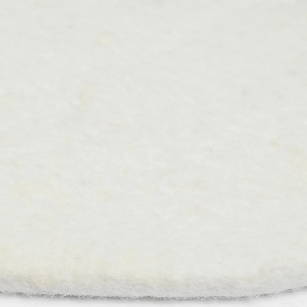 Tapis rond en laine écru 160 cm Linéa - myfelt
