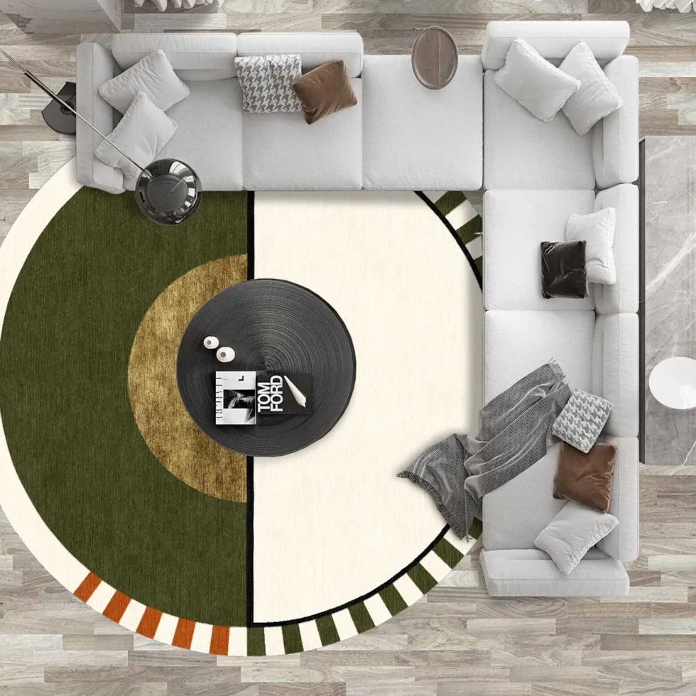 Tapis rond en laine et soie végétale 250 cm Laetitia - SON-TAPIS
