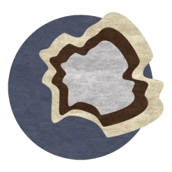 Tapis rond en laine et soie végétale 150 cm Noor - SON-TAPIS