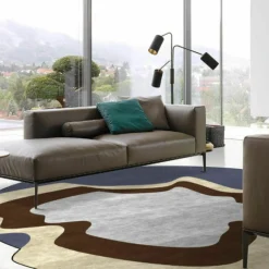 Tapis rond en laine et soie végétale 150 cm Noor - SON-TAPIS
