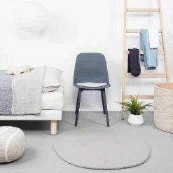 Tapis rond en laine gris 160 cm Luis - myfelt