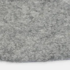 Tapis rond en laine gris marbré 90 cm Carl - myfelt