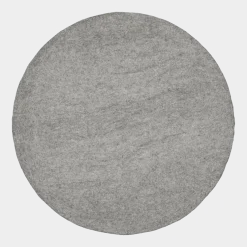 Tapis rond en laine gris marbré 180 cm Carl - myfelt