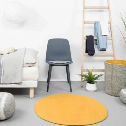 Tapis rond en laine moutarde 200 cm Klara - myfelt