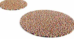 Tapis rond en laine multicolore 90 cm Pinocchio - HAY