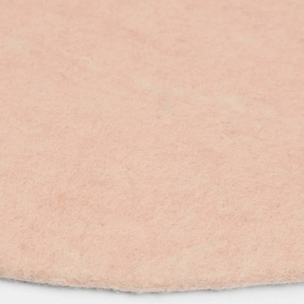 Tapis rond en laine rose 180 cm Merle - myfelt
