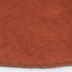 Tapis rond en laine rouge brique 140 cm Lora - myfelt