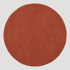 Tapis rond en laine rouge brique 140 cm Lora - myfelt
