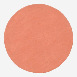 Tapis rond en laine saumon 120 cm Lea - myfelt