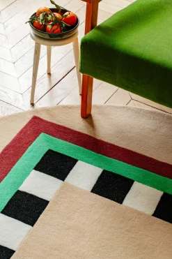 Tapis rond en laine tuftée 190cm Chinese Service - Colortherapis