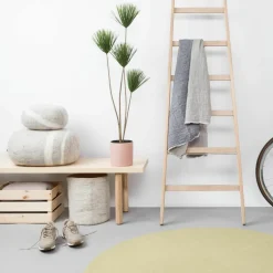 Tapis rond en laine vert clair 70 cm Pitt - myfelt