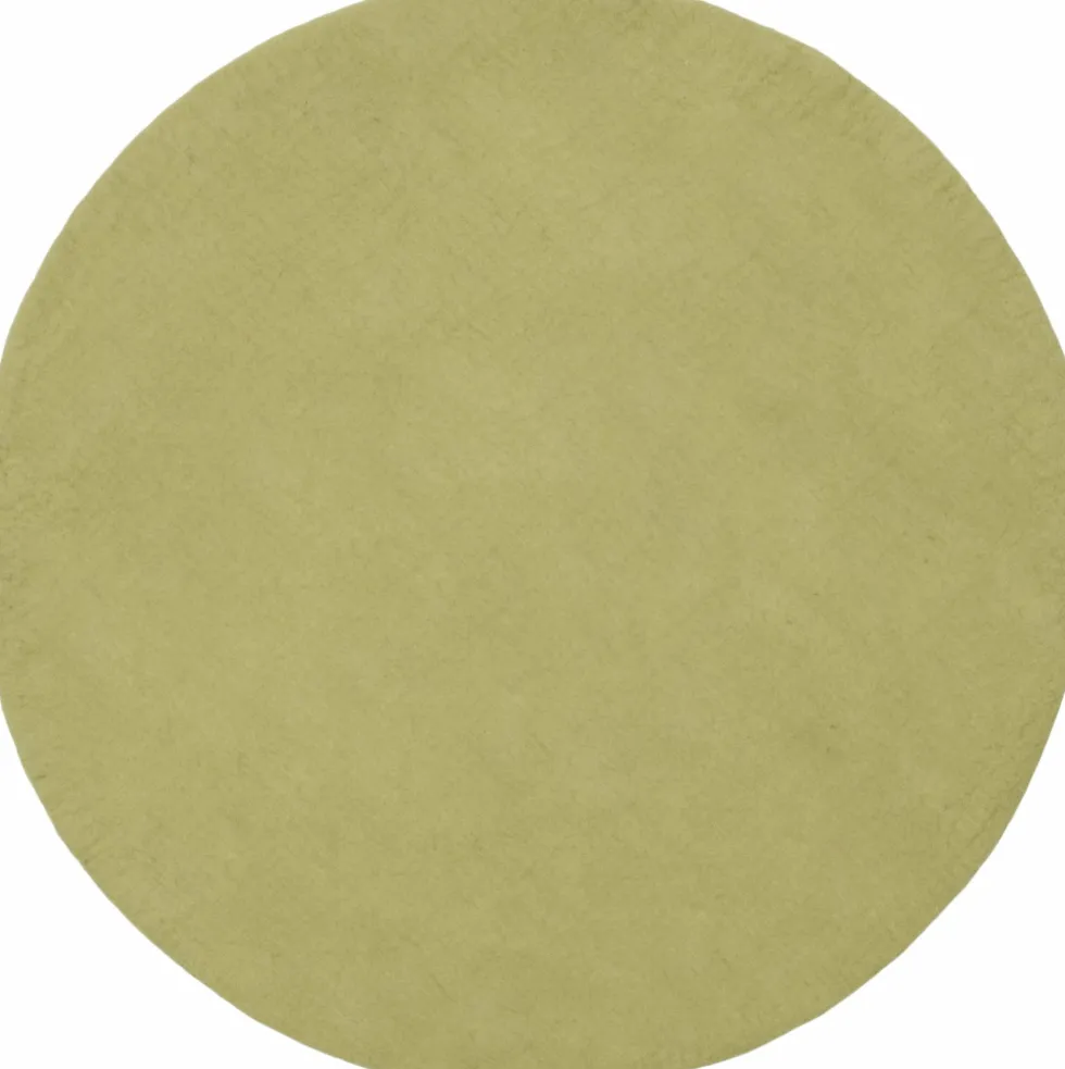 Tapis rond en laine vert clair 70 cm Pitt - myfelt