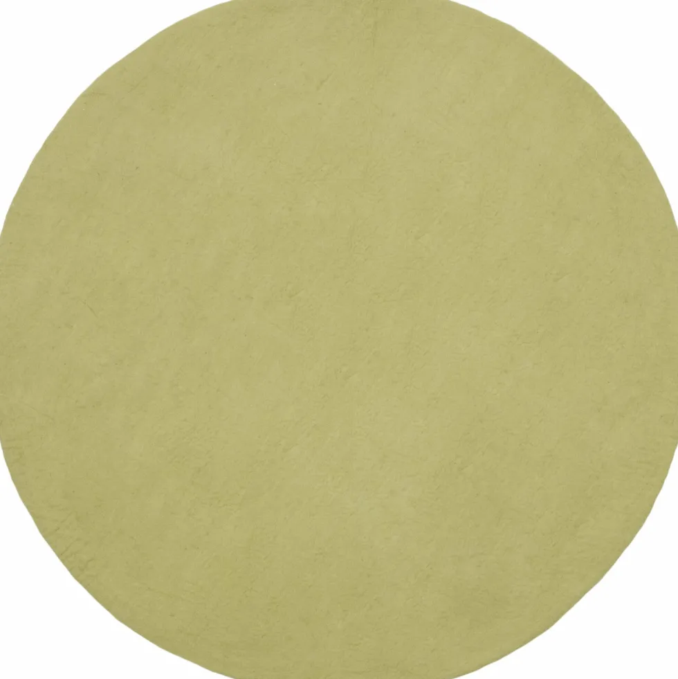 Tapis rond en laine vert clair 180 cm Pitt - myfelt