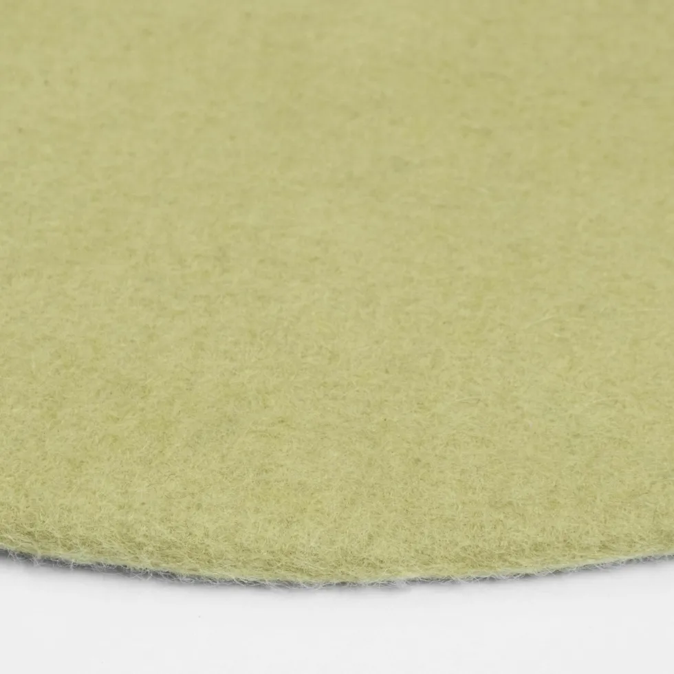 Tapis rond en laine vert clair 180 cm Pitt - myfelt