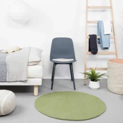 Tapis rond en laine vert 160 cm Kaspar - myfelt
