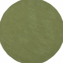 Tapis rond en laine vert 250 cm Kaspar - myfelt