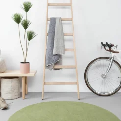 Tapis rond en laine vert 300 cm Kaspar - myfelt