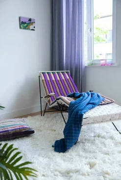 Tapis rond en peluche blanc crème 250 cm - HKliving