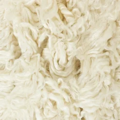 Tapis rond en peluche blanc crème 250 cm - HKliving