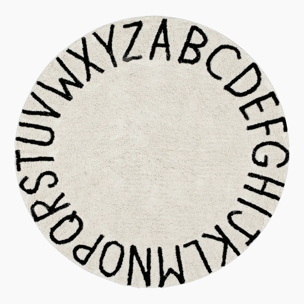 Tapis rond lavable écru 150 cm ABC - Lorena Canals
