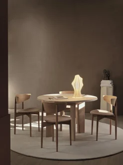 Tapis rond tufté en laine blanc 240cm Stille - Ferm living