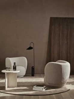 Tapis rond tufté en laine brun 240cm Stille - Ferm living