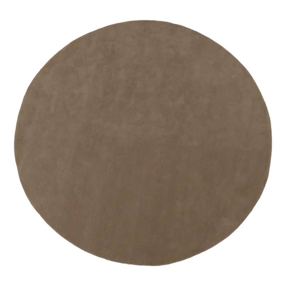 Tapis rond tufté en laine brun 240cm Stille - Ferm living