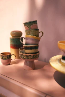 Tasse americano en grès jaune 8cm Sunbeam - HKLIVING