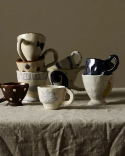 Tasse à café avec anse en céramique beige 300ml Lira Atelier Forma - Nordal