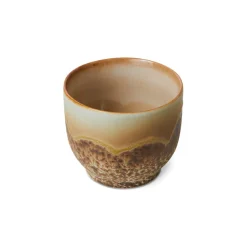 Tasse à café en grès marron 250ml Shell - HKLIVING