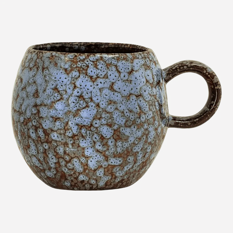 Tasse en grès bleu tachetée Paula - Bloomingville