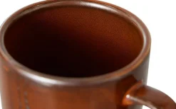 Tasse et soucoupe en porcelaine orange brûlée 7,8 x 6,5 cm Chef Ceramics - HKliving