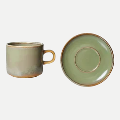 Tasse et soucoupe Vert mousse - HKLIVING